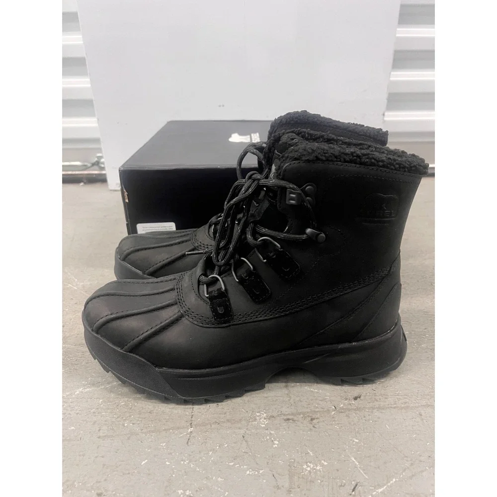 Sorel Scout 87' LUX 2078371-010 Winter Boots Mens US 10 Black Leather Waterproof